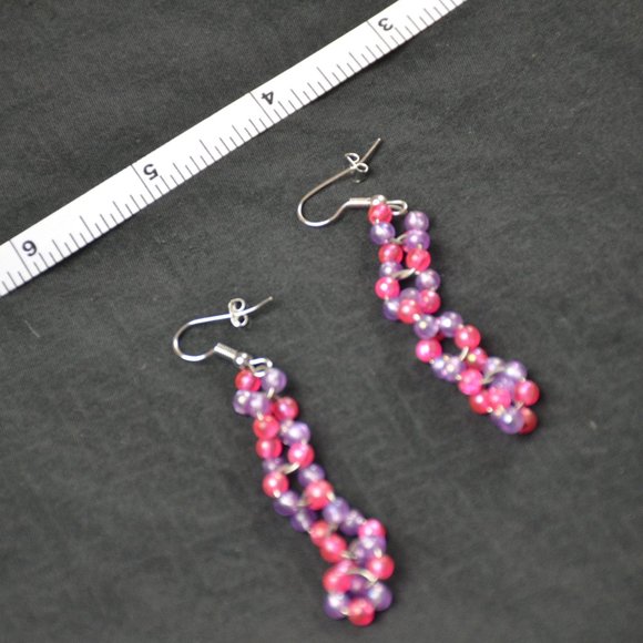Pink and Purple Earrings - Picture 6 of 11